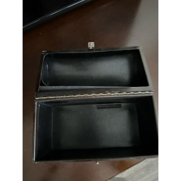 Vintage Start Brown Leather Straps Retro Distressed Hand Polished Storage Box - Picture 5 of 12